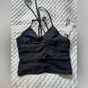 Urban outfitters Silence + Noise Petal Tie-Back Halter Top size small